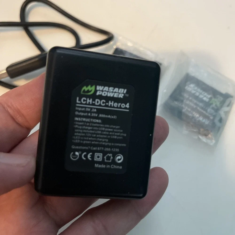 Wasabi Power Battery (2-Pack) and Double Charger for GoPro HERO4, (10)
